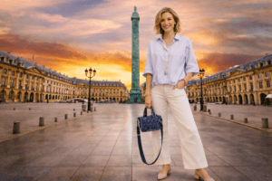 Blusa celeste: el look luminoso que eleva la elegancia diaria