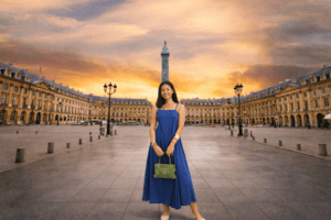 Vestido azul maxi: la elegancia serena que conquista el estilo urbano